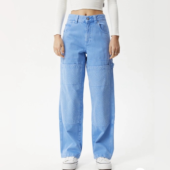 Afends Denim - AFENDS Women’s Carpenter Style Workwear Wide Leg Jeans size 4